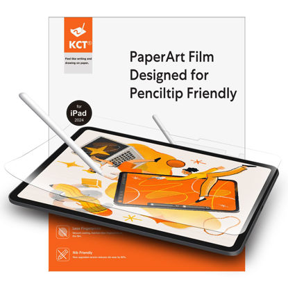 Picture of KCT 2nd PaperNano Screen protector Compatible with iPad Pro 13 inch 2024 (M4) / iPad Air 13 inch 2024 (M2), Paper Nano-Texture Film for Drawing, Nib Friendly, Touch Sensitivity-2 Pack