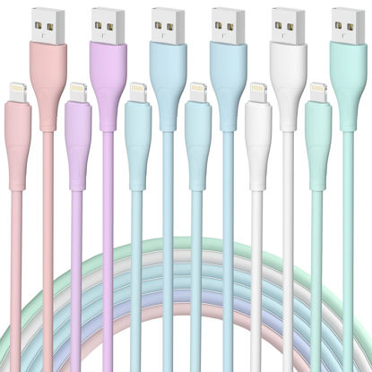 Picture of iPhone Charger Fast Charging 6Pack [3/3/6/6/6/10 FT] Apple MFi Certified Lightning Cable iPhone Charger Cord Compatible with iPhone 14 13 12 11 Pro Max XR XS X 8 7 6 Plus SE and More - Colorful