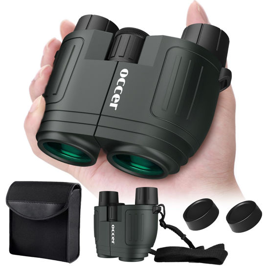 Picture of occer 10x25 Compact Binoculars for Adults and kids - HD Binoculars High Powered Easy Focus Binoculars Lightweight with Low Light Vision for Bird Watching Outdoor Hunting Travel Hiking