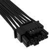 Picture of Corsair Premium 600W PCIe 5.0 12VHPWR PSU Cable RMX, RMX Shift, RMe, HXi, SF and SF-L PSU's only - Requires 2X Type-4 Connectors - 12+4pin Connector - Mesh Paracord Sleeving - Black