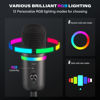 Picture of WMT USB Microphone - Condenser Gaming Microphone for PC/MAC/PS4/PS5/Phone- Cardioid Mic with Brilliant RGB Lighting Headphone Output Volume Control, Mute Button, for Streaming Podcast YouTube Discord