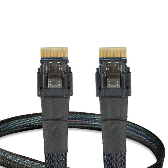 Picture of ICY DOCK SlimSAS 4i SFF-8654 to SlimSAS 4i SFF-8654 Cable - 0.5M | MB323L-B