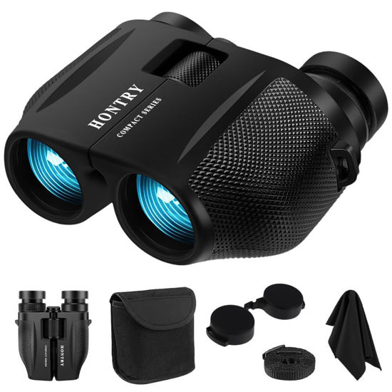 Picture of Hontry Binoculars for Adults and Kids, 10x25 Compact Binoculars for Bird Watching, Theater and Concerts, Cruise Ship and Sport Games