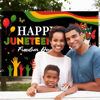 Picture of GPWXYYY Juneteenth Decorations, Happy Juneteenth Backdrop Freedom Day Banner Photography Background for African American Independence Day Party Outdoor Indoor Decorations