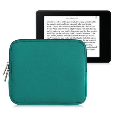 Picture of kwmobile Neoprene e-Reader Pouch Size 6,8-7" eReader - Universal eBook Sleeve Case with Zipper - Petrol