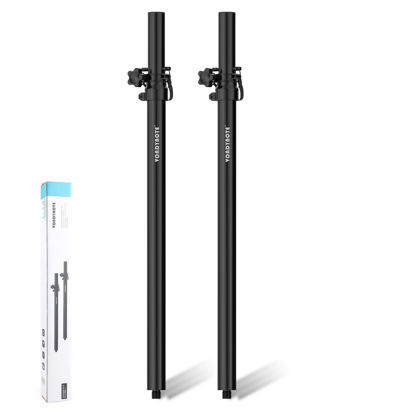 Picture of Vondynote Set of 2 Speaker Pole for Subwoofer Height Adjustable Fits M20 Threaded Mount and 35mm Mount Speaker Extender