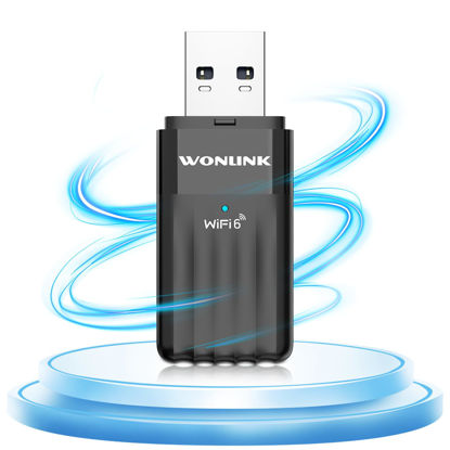 Picture of WONLINK WiFi 6 USB WiFi Adapter for PC, AX900Mbps Bluetooth Wireless WiFi Adapter for Laptop, Desktop, Dual Band 5G/2.4G WiFi Dongle, WPA3,Supports Windows 11/10