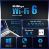 Picture of WONLINK WiFi 6 USB WiFi Adapter for PC, AX900Mbps Bluetooth Wireless WiFi Adapter for Laptop, Desktop, Dual Band 5G/2.4G WiFi Dongle, WPA3,Supports Windows 11/10