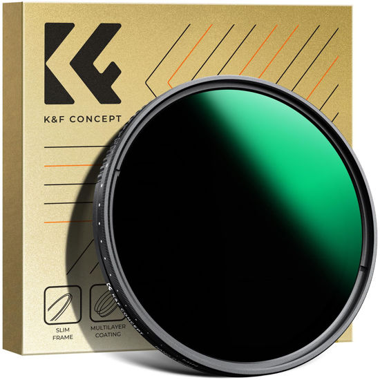 Picture of K&F Concept 37mm Variable ND3-ND1000 ND Filter (1.5-10 Stops) Neutral Density Lens Filter with 24 Multi-Layer Coatings for Camera Lens (D-Series)