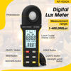 Picture of Light Meter Lux Meter Logger AP-5000A, Digital Lumen Tester Measure Range 0.1~400,000 Lux(0.1~40,000 FC) Foot Candle Luxometer with Rotatable Detector, Data Logging for Plant Grow Aquarium