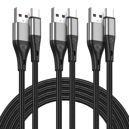 Picture of USB Type C Cable Fast Charging,3pack 10ft Premium Nylon Braided 3A Rapid Charger Quick Cord,Type C to A Cable Compatible for Samsung Galaxy S21 S20 S10 S9 S8 Plus,Note 20 10 9 8, LG V50 V40 G8 G7