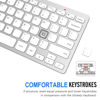 Picture of Arteck 2.4G Wireless Keyboard Ultra Slim and Compact Keyboard with Media Hotkeys for Computer Desktop PC Laptop Surface Smart TV and Windows 11/10/8/7, Silver