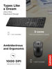 Picture of Lenovo 100 Wireless Keyboard and Mouse Combo - Cordless Set with Spill Resistant Quiet Keys - 3-Zone Keyboard - Ambidextrous Mouse - Compact Design - Wireless USB -Black