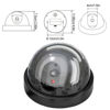 Picture of 4-Pack Fake Security Camera with Flashing Red LED Light - Dummy Dome Fake Cameras with Bonus Security Alert Sticker Decals, Black