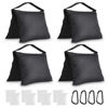 Picture of 4 Packs Sandbags for Photography Video Stand, Pre-filled Weight Bags with Zipper and Buckle Straps, Heavy Duty Saddlebags for Tripod Light Stand, Outdoor Canopy Pop up Tent, Photo Studio Boom Brackets