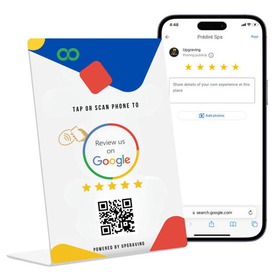 Picture of Google Review Stand with QR Code for Instant Customer Feedback | Reusable Smart Stand |Tap to Review Google Stand |Boost Reviews Easily | Enhance Google Ratings