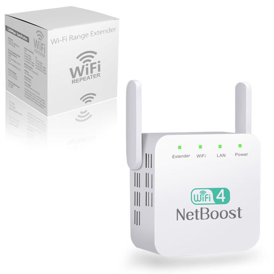 Picture of Netboost WiFi Extender,NetBoost pro WiFi Extender 2024. with Ethernet Port 2.4G Speed up to 300 Mbps Signal Repeater Get Strong Wi-Fi Signal in Every Corner of Your Home (300 Mbps)