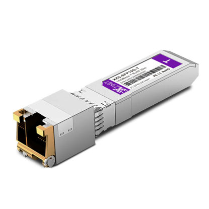 Picture of XZSNET 10GBASE-T SFP+ Transceiver, SFP+ to RJ45, 10G Copper SFP+ to Ethernet Module Compatible with Cisco SFP-10G-T-S, Ubiquiti UniFi UF-RJ45-10G, Mikrotik, Meraki, Netgear, D-Link and More, 1 Pack