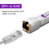 Picture of XZSNET 10GBASE-T SFP+ Transceiver, SFP+ to RJ45, 10G Copper SFP+ to Ethernet Module Compatible with Cisco SFP-10G-T-S, Ubiquiti UniFi UF-RJ45-10G, Mikrotik, Meraki, Netgear, D-Link and More, 1 Pack