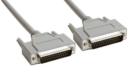 Picture of Amphenol CS-DSSMDB25MM-010 25-Pin DB25 D-Sub Cable, Shielded, Male/Male, 10', Gray