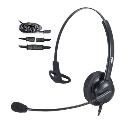 Picture of MKJ Cisco Headset Noise Canceling Wired Headphones with Microphone Corded RJ9 Telephone Headset for Cisco Office Phones CP-7821 7940 7942G 7945G 7961G 7962G 7965G 7971G 7975G 8865 9951