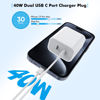 Picture of iPhone 15 Charger,Apple Charger Fast Charging,2Pack 40W Dual Port Power Delivery Apple Charging Block,2Pack 6FT USB C to C Fast Charger Cable,USB C Charger for iPhone 15/15 Pro/iPad Pro/iPad Air/Mini