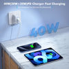 Picture of iPhone 15 Charger,Apple Charger Fast Charging,2Pack 40W Dual Port Power Delivery Apple Charging Block,2Pack 6FT USB C to C Fast Charger Cable,USB C Charger for iPhone 15/15 Pro/iPad Pro/iPad Air/Mini