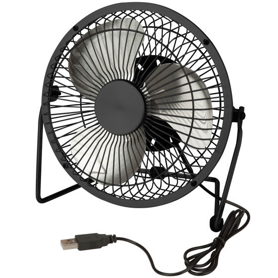 Picture of Honey-Can-Do OFC-04476 Compact USB Powered Desk Fan, 7.1x3.54x7.3", Black