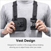 Picture of ULANZI CM028 Adjustable Chest Mount Harness w Vertical/Horizontal Switching for GoPro DJI Insta360 Action Cameras - Phone POV Chest Strap Mount Harness for iPhone Samsung Cameras Body Mount