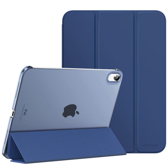 Picture of MoKo Case for iPad 10th Generation 10.9 inch 2022, Slim Stand Protective Cover with Hard PC Translucent Back Shell Cover for iPad 10th Gen 2022, Support Touch ID, Auto Wake/Sleep, Navy Blue