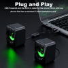 Picture of Computer Speaker USB Powered - 2.0 Mini Portable Bluetooth Subwoofer with RGB Lights Volume Control 3.5mm AUX-in HiFi Stereo Sound Desk Audio System for PCs Laptops Tablet Phone