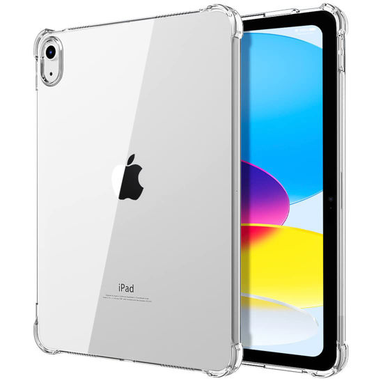 Picture of TiMOVO Case for iPad 10th Generation Clear, iPad 10 Case 2022 (10.9 inch), Slim & Light Weight TPU Protective Clear iPad Case with Raised Edge and Transparent Back, Clear