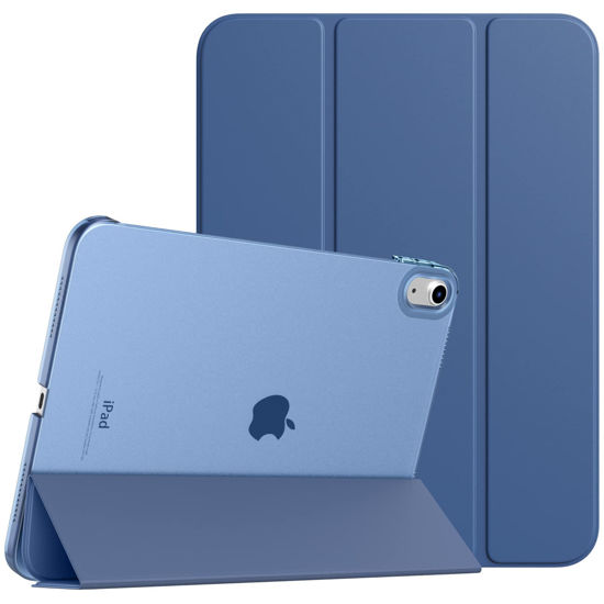 Picture of TiMOVO Case for iPad 10th Generation Case 2022, Slim Stand Cover for iPad 10th Gen 10.9 inch , Support Touch ID, Auto Wake/Sleep Smart Shell with Translucent Back, fit iPad 10 Case, Abyss Blue