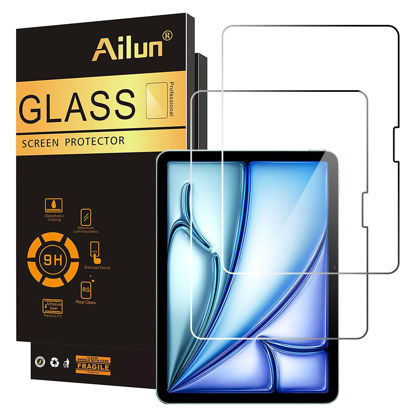 Picture of Ailun Screen Protector for iPad Air 11 Inch 6 Generation [2024 6th Gen], iPad Pro 11 Inch 2024 5th Generation Tempered Glass [Face ID & Apple Pencil Compatible][2 Pack]