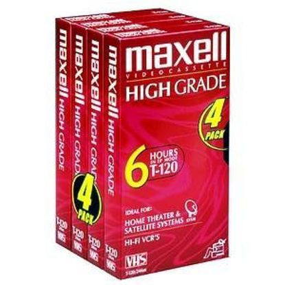 Picture of Maxell HG T-120 VHS Tape (4-Pack) (Discontinued by Manufacturer)