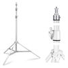 Picture of NEEWER Photography Light Stand 2.85-6.6ft/87-200cm, Spring Loaded Aluminum Tripod Stand with ø28mm Thicker Tube Diameter for Ring Light/LED Light/Strobe Flash/Softbox, Max Load 22lbs, ST-200 White