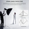 Picture of NEEWER Photography Light Stand 2.85-6.6ft/87-200cm, Spring Loaded Aluminum Tripod Stand with ø28mm Thicker Tube Diameter for Ring Light/LED Light/Strobe Flash/Softbox, Max Load 22lbs, ST-200 White