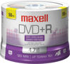 Picture of Maxell 639013 DVD+R Discs, 4.7GB, 16x, Spindle, Silver, 50/Pack