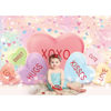 Picture of Maijoeyy 7x5ft Valentine's Day Backdrop Sweethearts Candy Conversation Hearts Photography Background for Baby Shower Kids Family Valentine's Day Party Photo Studio Props