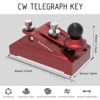 Picture of CW Telegraphy Key Auto Morse - Radio HAM Send Telegram Key CyberTruck Shape Lambic Single Paddle Transmission Morse Code Key with Aluminum Alloy Body Base