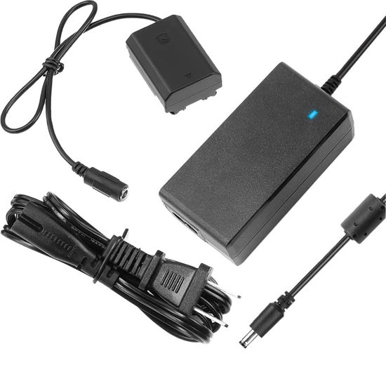 Picture of HY1C NP-FZ100 Dummy Battery AC Power Adapter Kit for Sony Alpha A7III A7IV A7C A7SIII A7RIII A7RIV A7RV A6600 A6700 A1 ZV-E1 FX30 FX3 A9 Cameras.