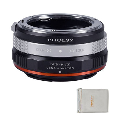 Picture of PHOLSY FTZ Lens Mount Adapter with Aperture Control Ring for Nikon F (G-Type) Lens to Nikon Z Mount Camera Body Compatible with Nikon Z fc, Z30, Z9, Z8, Z6, Z7, Z5, Z50, Z6II, Z7II