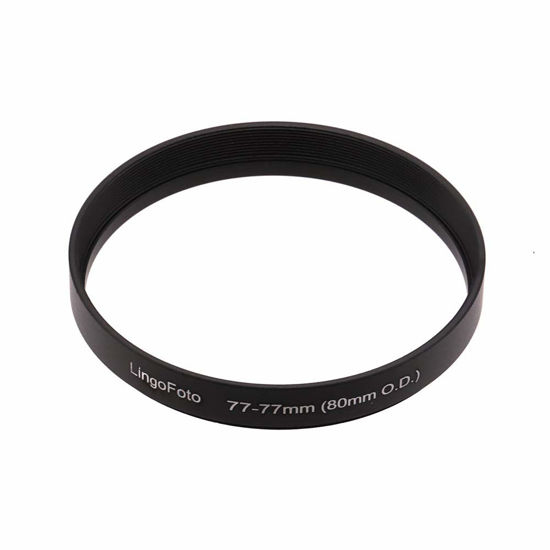 Picture of Front Step Up Ring 77 mm to 80mm Lens Matte Box Adapter O.D, 77mm Lens Adapter Ring to 77mm Lens Filters/Lens Cap LingoFoto