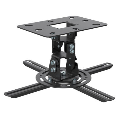 Picture of XINLEI Universal Projector Ceiling Mount Low Profile Projector Mount w/Retractable Arms and Multiple Adjustment Function, Black PR14B