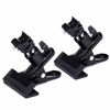 Picture of Konseen E-Type Flash Hot Shoe Heavy Duty Clip Clamp Flash Reflector Holder Mount with 360° Swivel Ball Head Standard 1/4" Screw for Light Stand Bracket DSLR Camera Flash Speedlite Tripod-2Pack