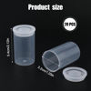 Picture of 20pcs Plastic Film Canister Holder, 35mm Empty Camera Reel Camera Film Storage Film Canisters with Caps for Storing Camera Films, Coins, Beads, Rings (Transparent)