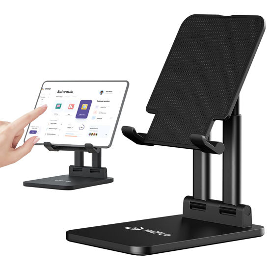 Picture of TriPro Tablet Stand -Portable Monitor Stand,4.72" Wide, Adjustable & Foldable, Super Sturdy, Holder for Desk Compatible with iPad/Tablets/Monitor 7"-15.6" and Surface Pro