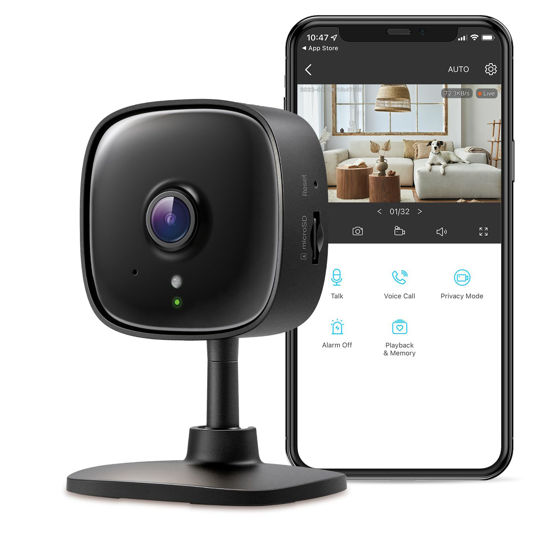 Picture of TP-Link New Tapo 2K Indoor Security Camera for Baby Monitor, Pet Camera | Motion Detection | 2-Way Audio | Night Vision | Cloud & SD Card Storage | Works w/Alexa & Google Home | Black | Tapo C111