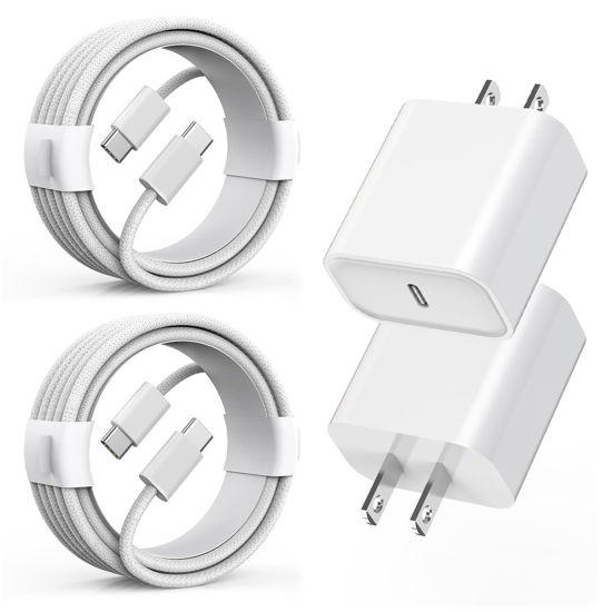 Picture of Long Charger for iPhone 15 Charger Fast Charging,20W USB C PD iPad Charger 2-Pack 6FT Type C to C iPhone 15 Charging Cable Cord for iPhone 15/15 Plus/15 Pro Max,iPad Pro 12.9/11 inch/4/3 Gen/Air/Mini