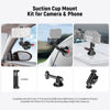 Picture of Neewer 3" Suction Cup Camera Mount Bracket with Ball Head Magic Arm, 1/4" ARRI Holes, Quick Release Car Mount with Phone Holder & Action Cam Adapter Compatible with iPhone DJI Insta360, CA104